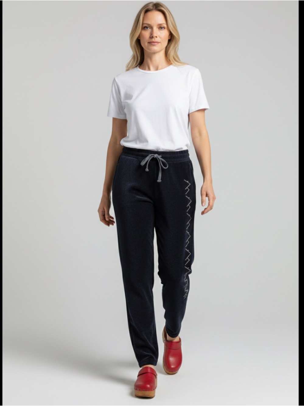 Sundry Park City “ Cake”  joggers with gold mountain stripes